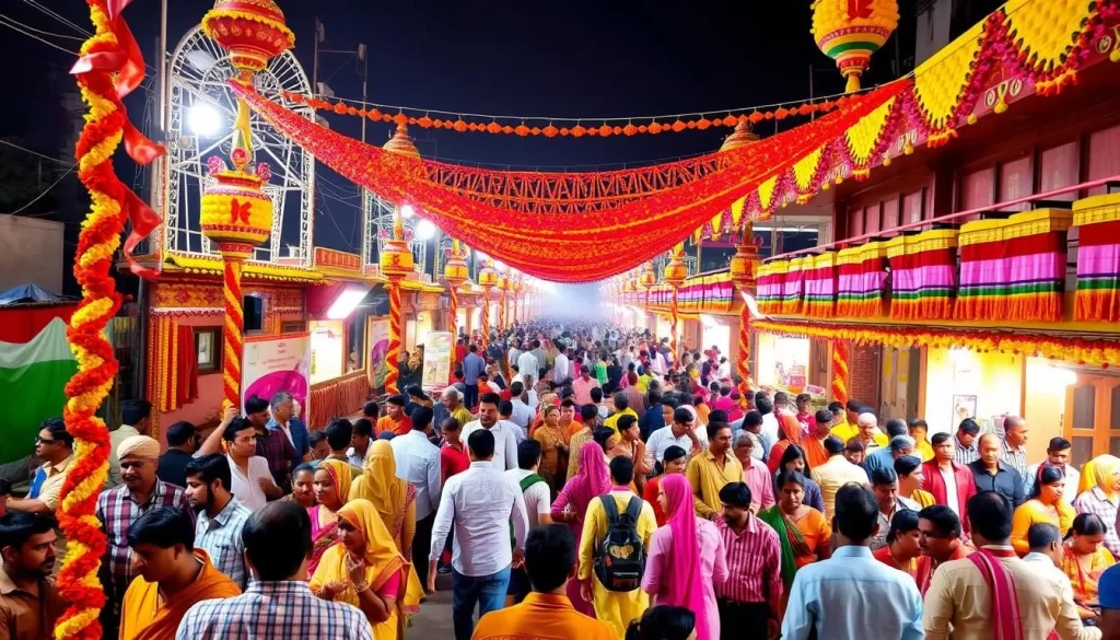 Generate an image of Chandigarh's vibrant festival scene
