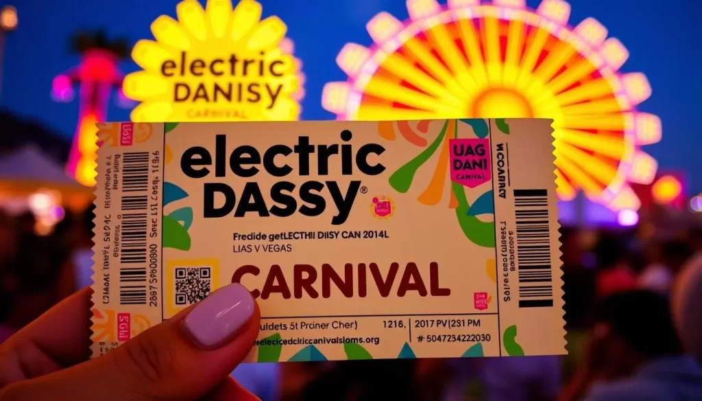 Generate an image of Electric Daisy Carnival Las Vegas tickets