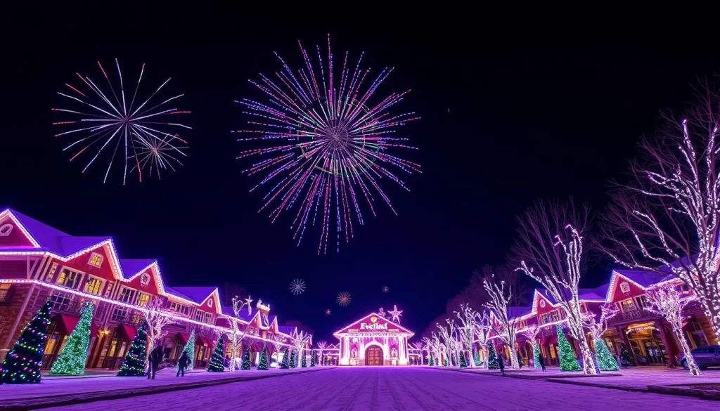 Generate an image of Everland's Winter Illumination with millions of LED lights.