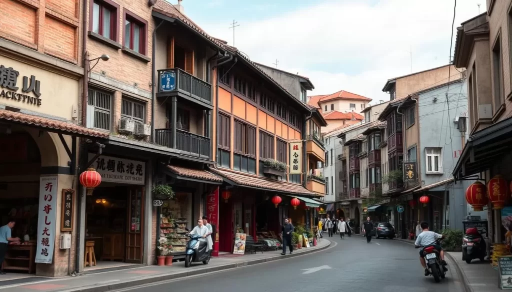 Generate an image of Lukang Township's historic streets