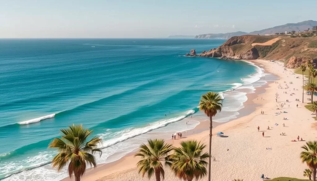 Generate an image of Malibu Beach California