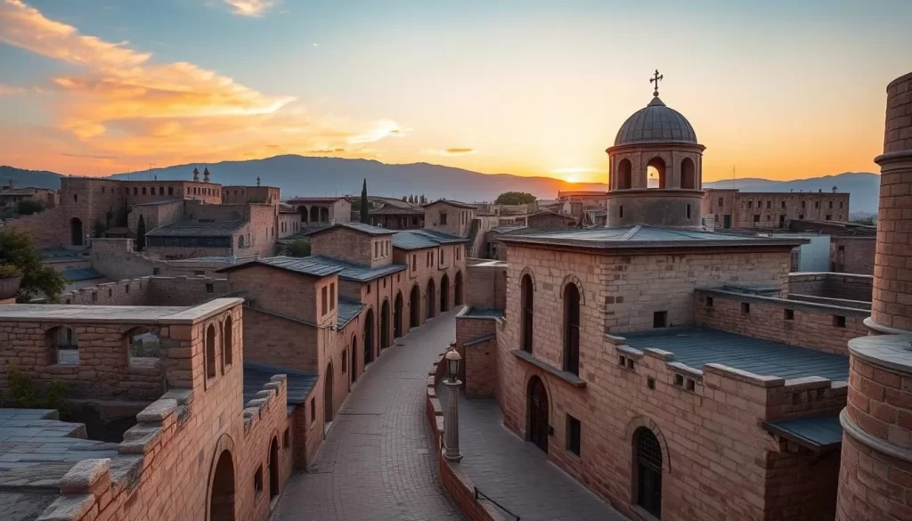 Generate an image of Mardin's Old City with its historic streets and traditional architecture.