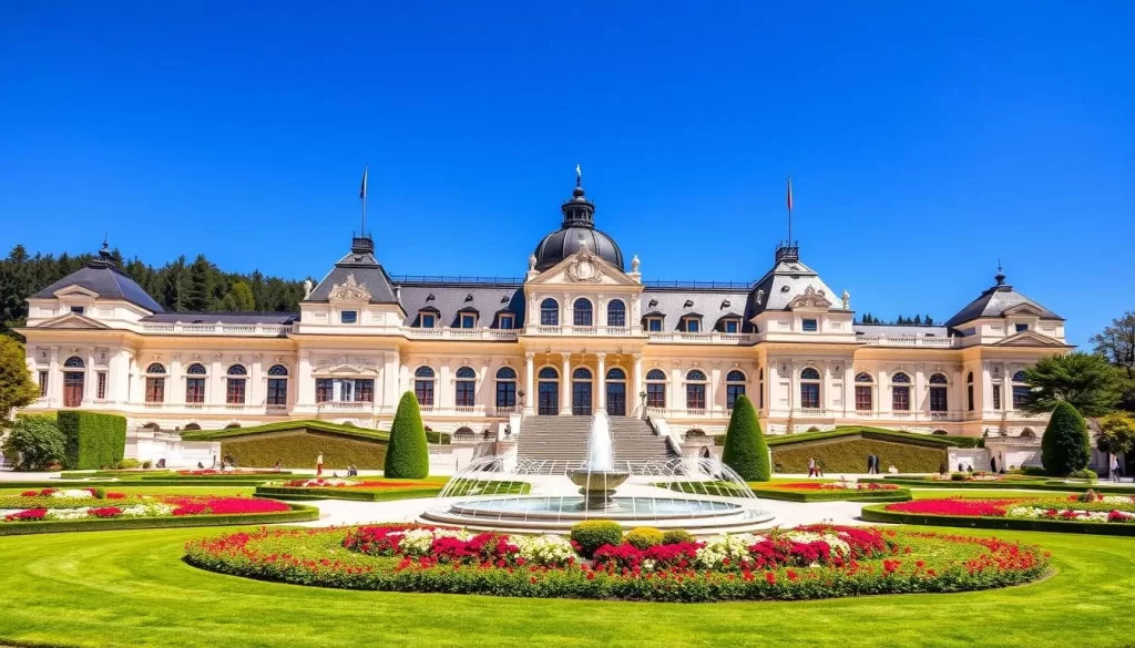 Generate an image of Mirabell Gardens and Palace in Salzburg, Austria