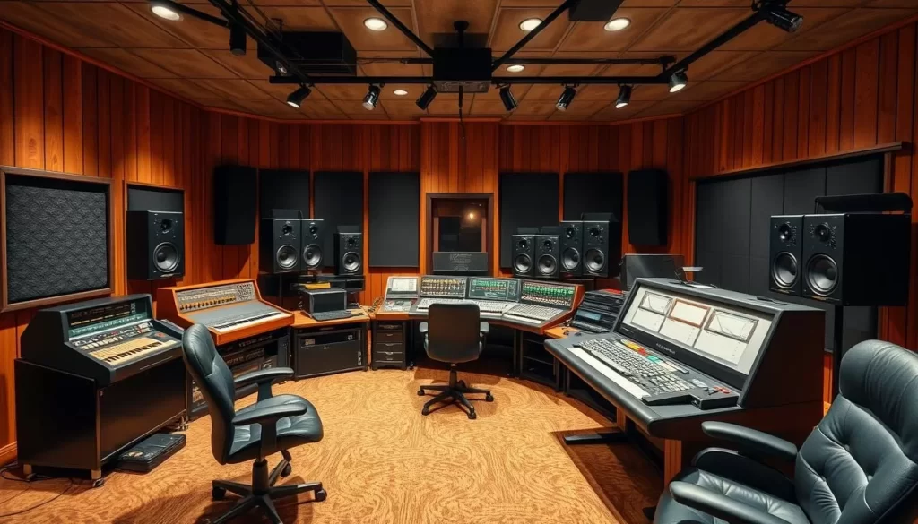 Generate an image of Muscle Shoals Sound Studio's control room or studio.