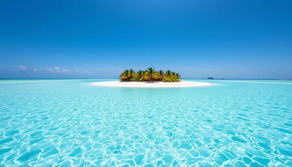 Generate an image of Nakupenda Sandbank with crystal-clear waters and a pristine white sand island.