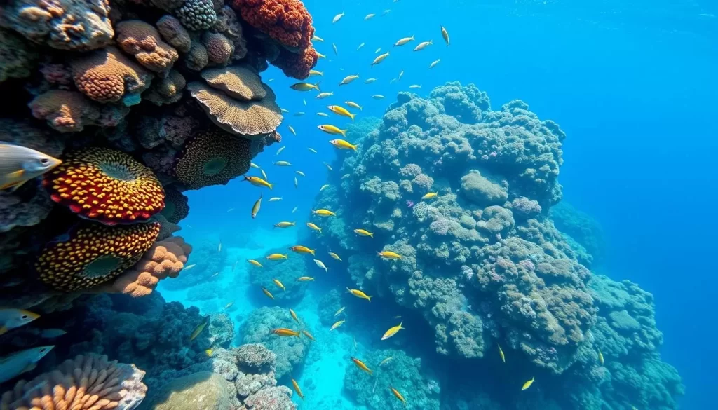 Generate an image of Sipadan Island, showcasing its famous diving spots and marine life.