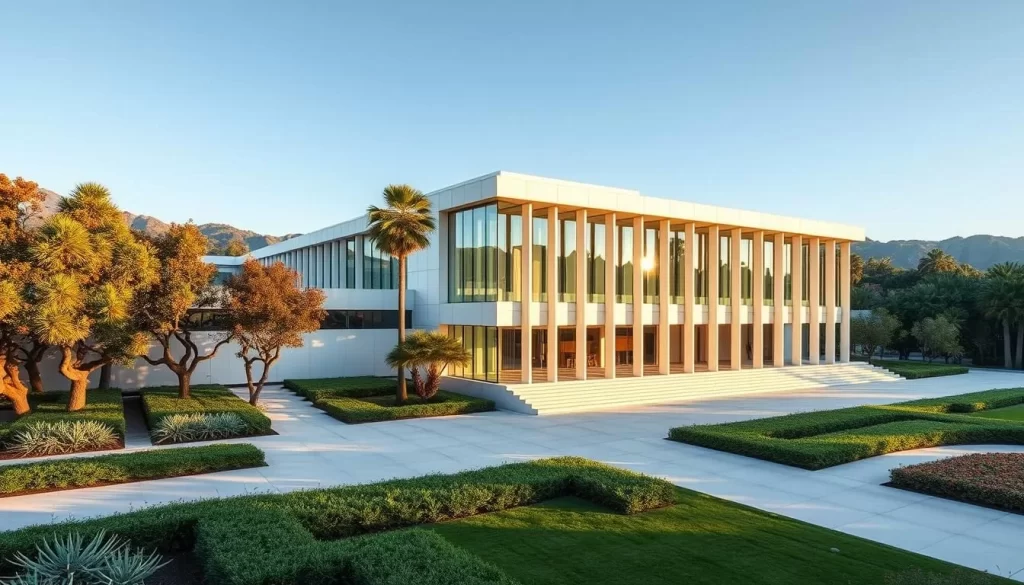 Generate an image of The Getty Center's Richard Meier-designed campus.