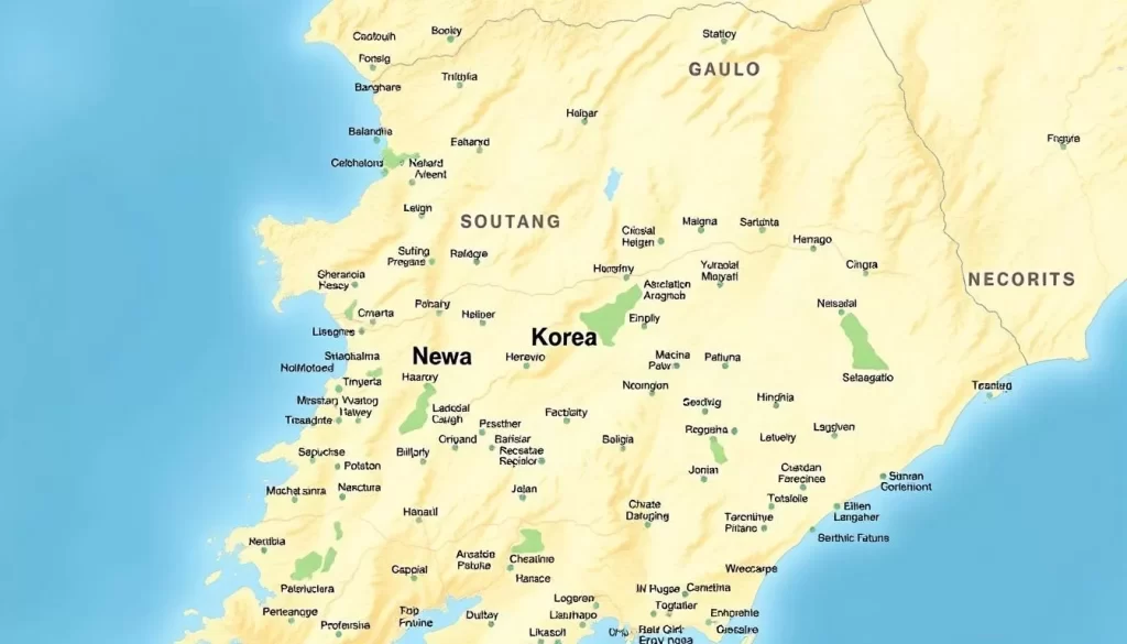 Generate an image of a map highlighting South Gyeongsang Province in South Korea.