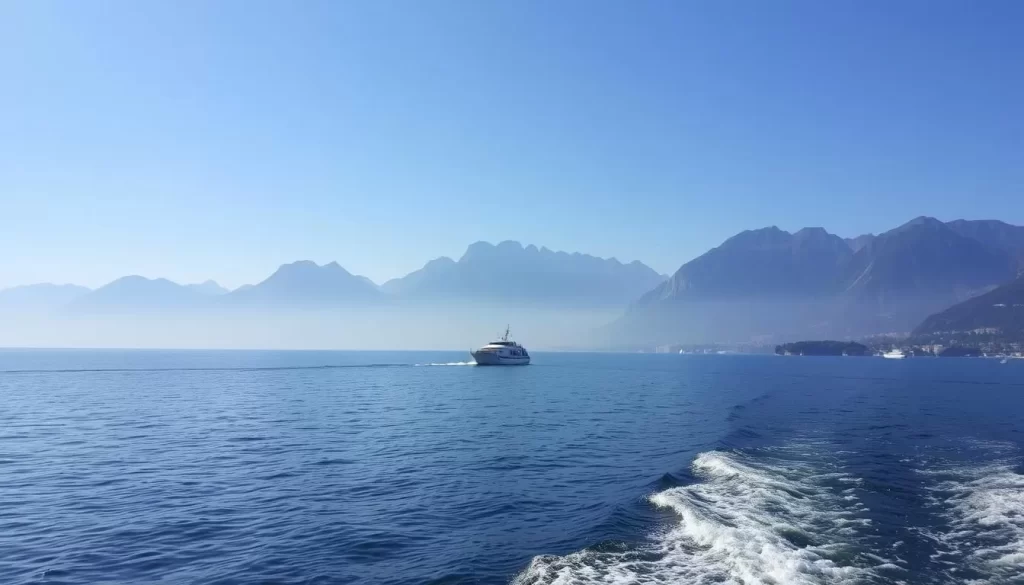 Generate an image of a serene Lake Constance cruise