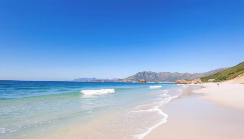 Generate an image of a serene beach scene at West Coast National Park