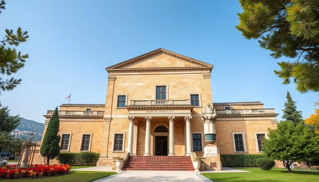 Generate an image of the Antalya Archaeological Museum's facade