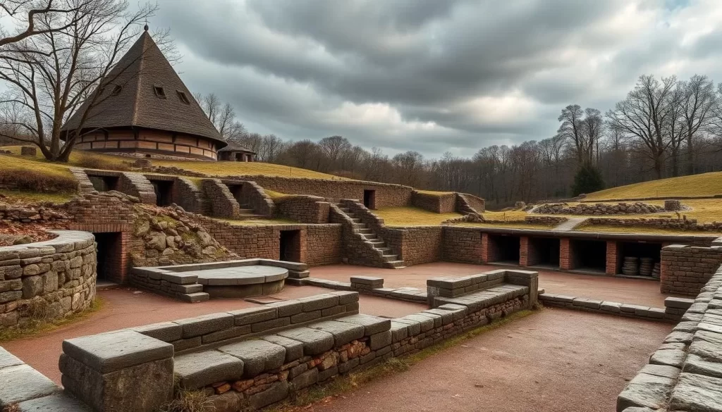 Generate an image of the Archéoforum Liège archaeological site