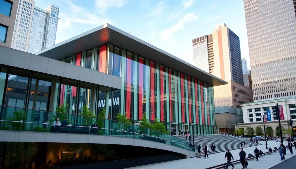 Generate an image of the Art Institute of Chicago's modern wing