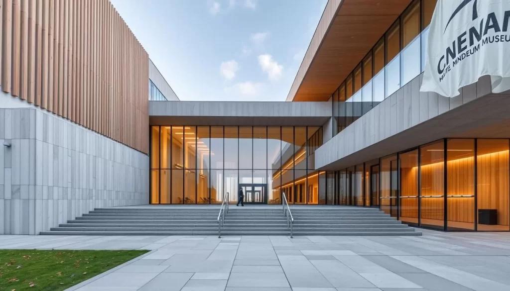 Generate an image of the Carinthian Museum of Modern Art's exterior, showcasing its modern architecture.