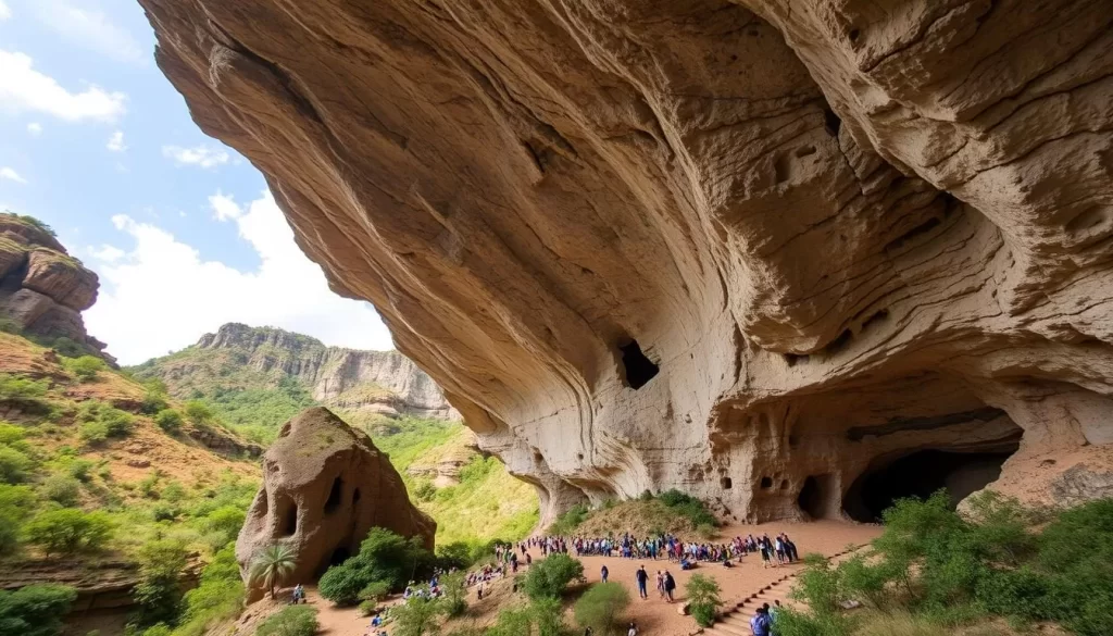 Generate an image of the Caves of Nano and Maproug in Togo