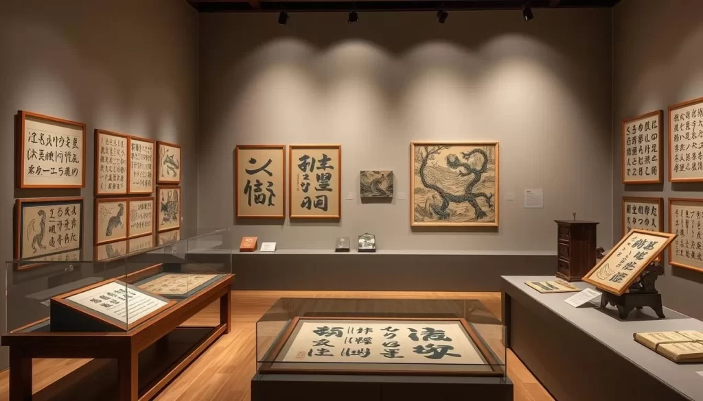 Generate an image of the Cheongju Early Printing Museum's exhibits showcasing Jikji and traditional printing techniques.