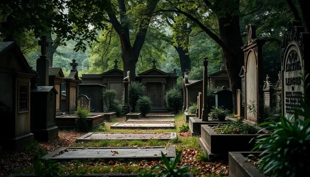 Generate an image of the European Cemetery, capturing its serene atmosphere and historical significance.