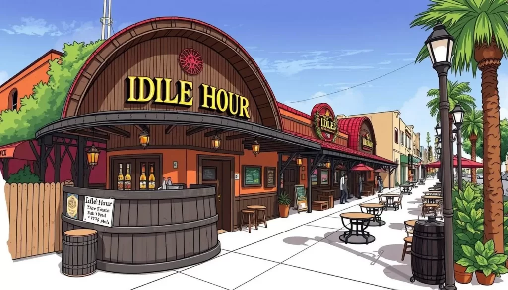 Generate an image of the Idle Hour barrel bar in North Hollywood.
