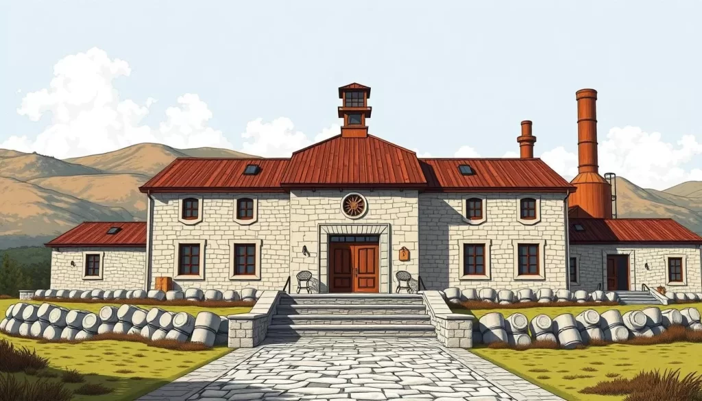 Generate an image of the Kavalan Whisky Distillery's main building or entrance.