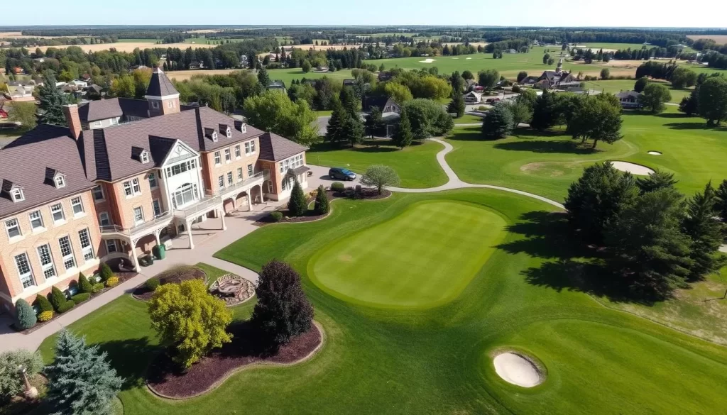 Generate an image of the Lakeview Golf Course in Mitchell, SD, highlighting its historic charm and classic design.