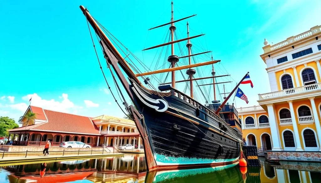 Generate an image of the Maritime Museum Melaka Flor de la Mar