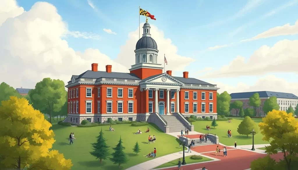Generate an image of the Maryland State House, a historic landmark in Annapolis.