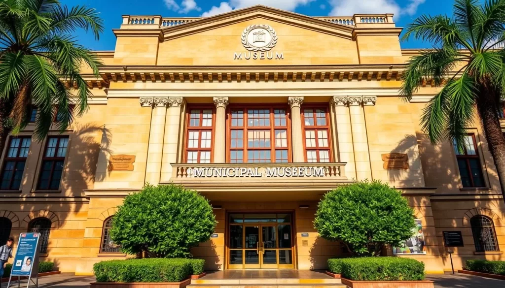 Generate an image of the Municipal Museum's facade or a notable exhibit.