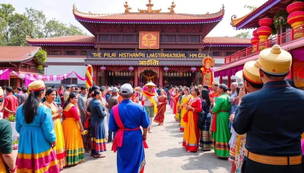 Generate an image of the Pilak Festival celebration at the Pilak Historical Palace