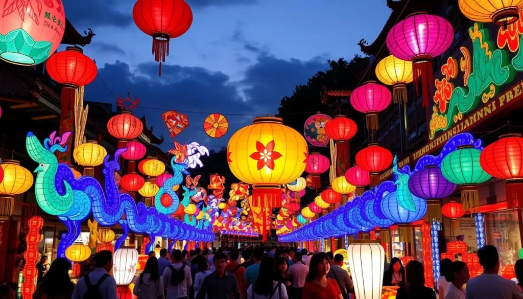 Generate an image of the Pingtung Lantern Festival Taiwan