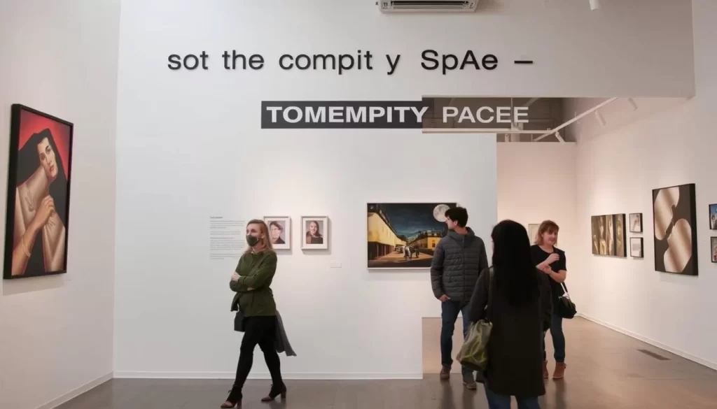 Generate an image of the Project for Empty Space gallery, highlighting one of its thought-provoking exhibitions.