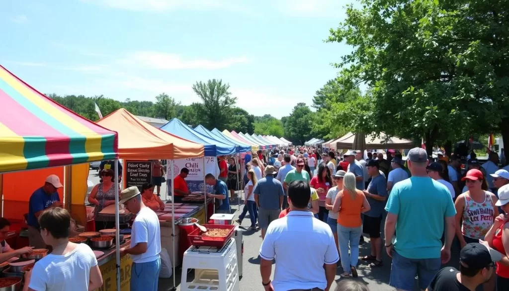 Generate an image of the Star Chili Cook-Off at Hunter's Creek Park.