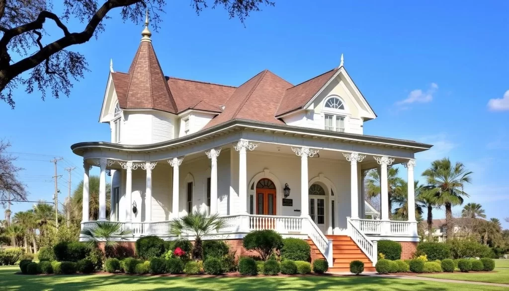 Generate an image of the Steel Magnolia House, a beautiful Victorian home in Natchitoches, Louisiana.