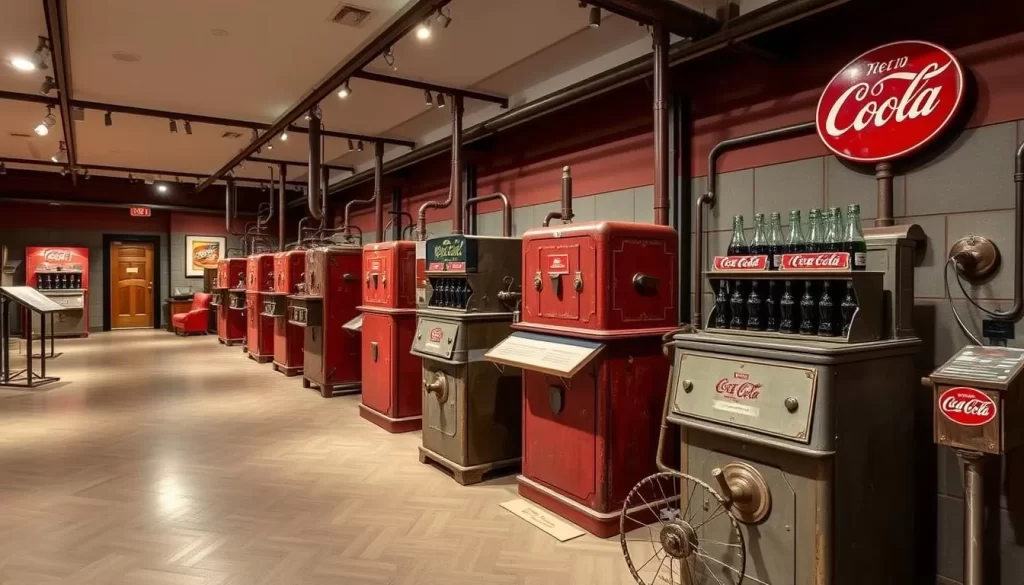 Generate an image of the original bottling equipment at the Biedenharn Coca-Cola Museum.