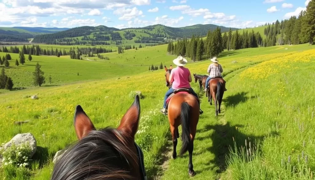 Guided horseback riding tour in the Black Hills National Forest