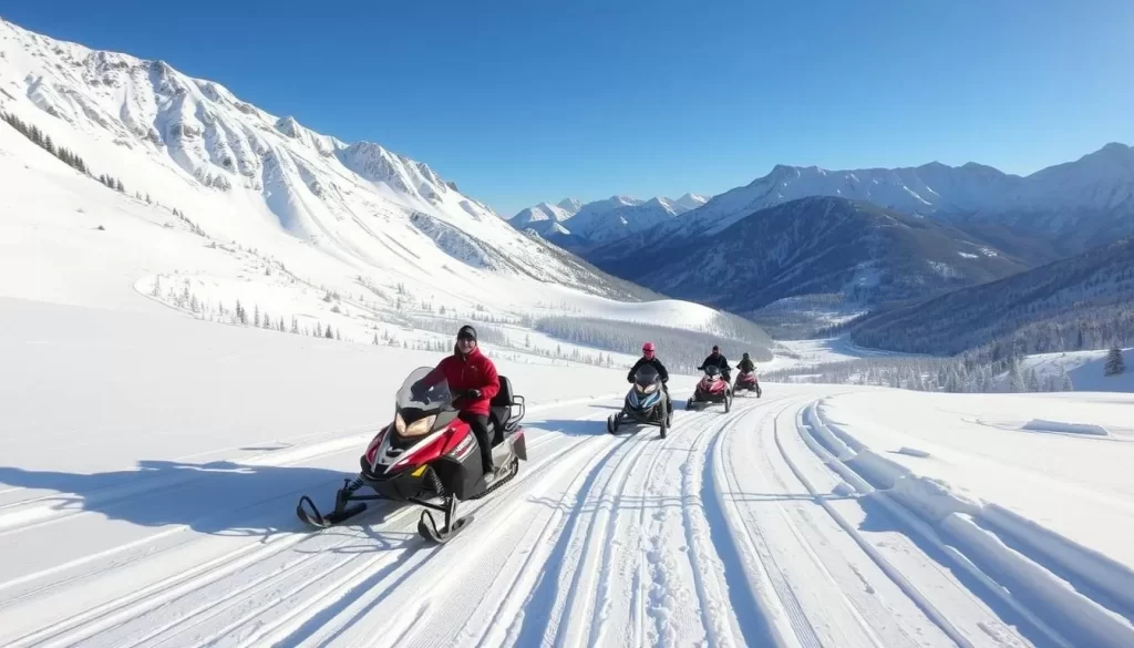 Guided snowmobile tour in Park City's backcountry