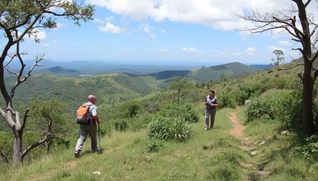 Guided walking safari in Nyerere National Park, Tanzania
