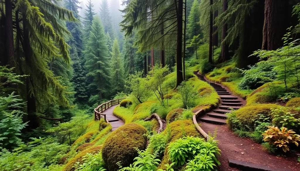 Hiking trails in the Quinault Rainforest, Olympic National Park