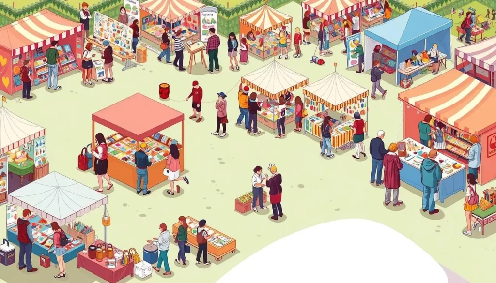 Image generation prompt for Art and Craft Fairs Across the State