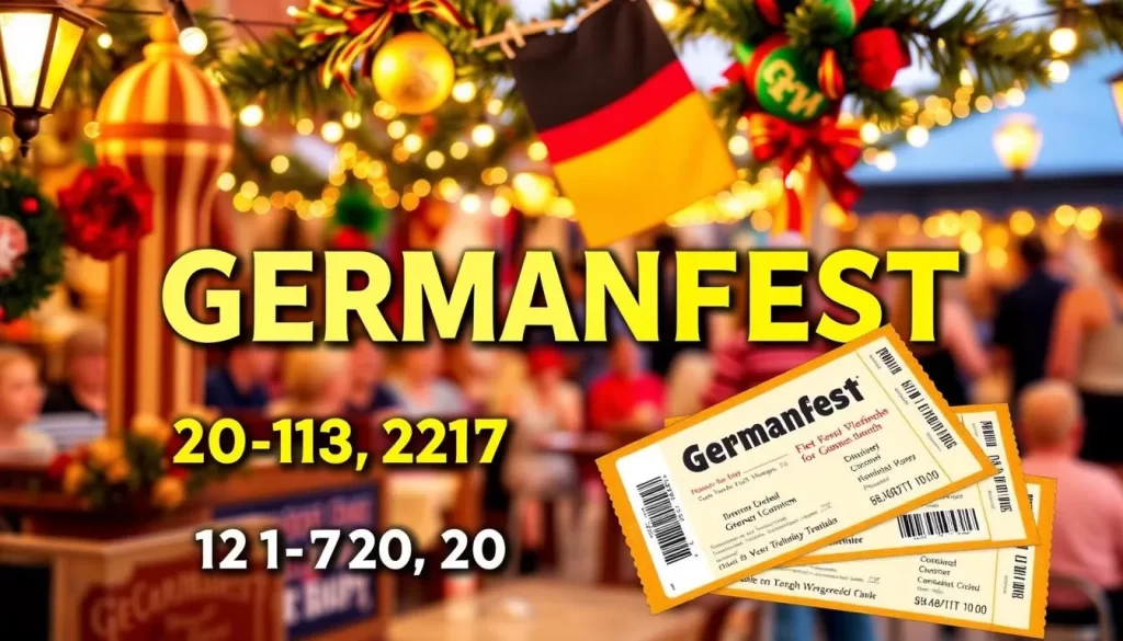 Image generation prompt for Germanfest Fort Wayne tickets