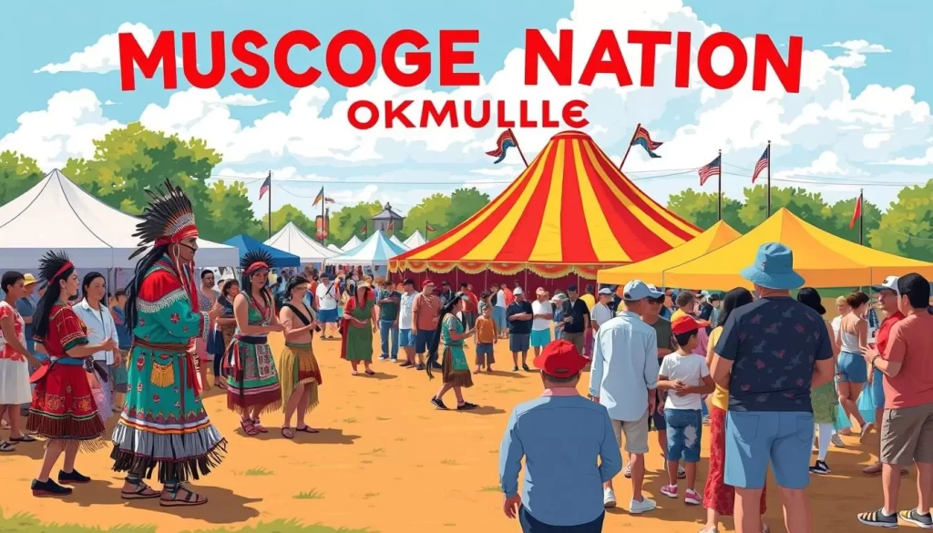 Image generation prompt for Muscogee Nation Festival Okmulgee