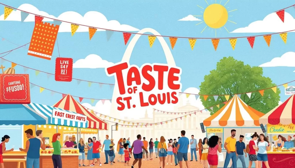 Image generation prompt for Taste of St. Louis Festival