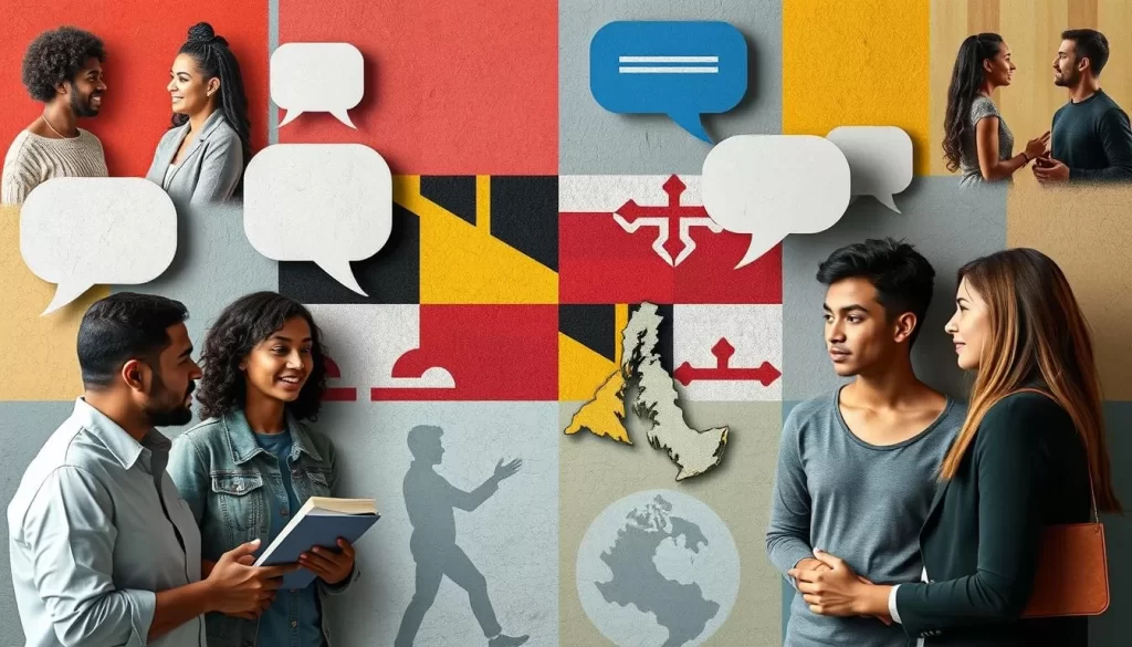 Image generation prompt for language translation services in Maryland