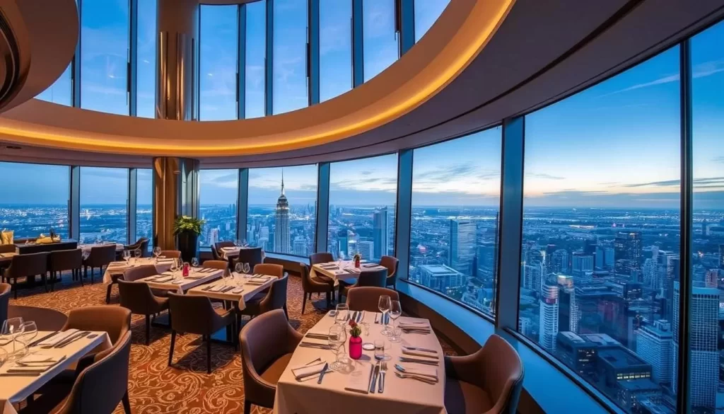 Image of 71 Above's dining area with a 360-degree view