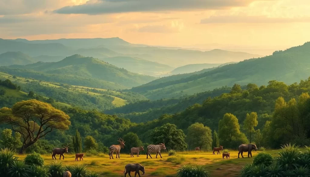Image of Aberdare National Park's landscape and wildlife
