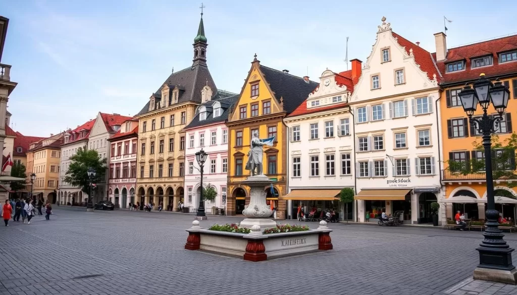 Image of Alte Platz in Klagenfurt, Austria, showcasing its historic architecture and cultural landmarks.