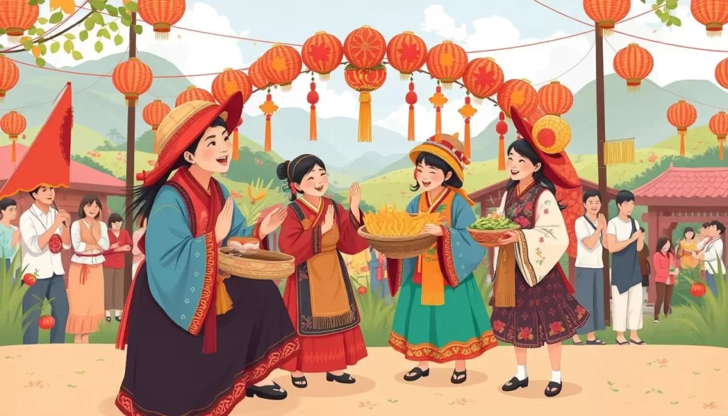 Image of Amis people celebrating the Harvest Festival in Taitung County