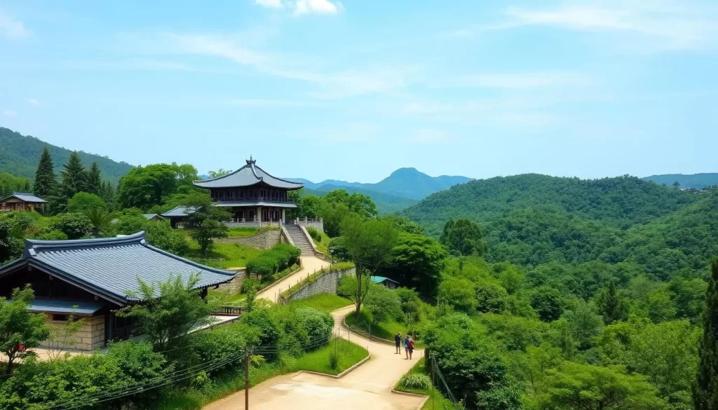 Image of Andong's traditional landscape with Dosan Seowon in the background