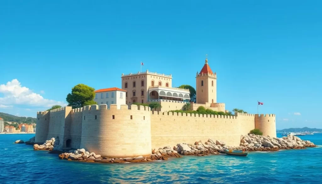 Image of Antibes' 16th-century ramparts and Picasso Museum
