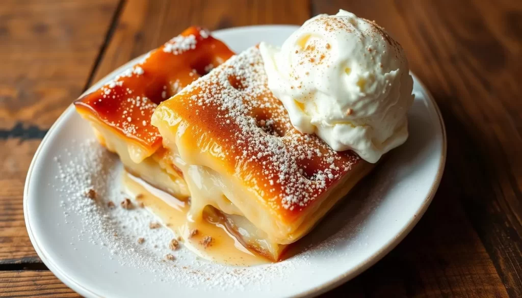 Image of Apfelstrudel with vanilla ice cream