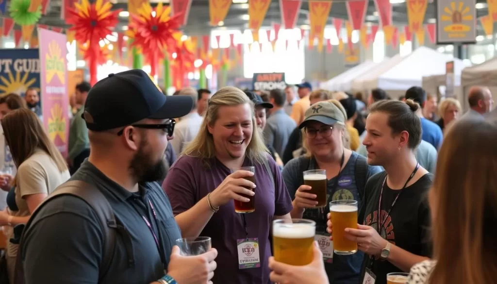 Image of Arizona Strong Beer Festival attendees sampling beers